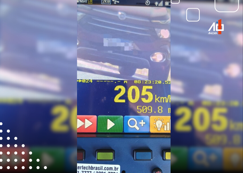 Excesso de velocidade coloca vidas em risco: Polícia Rodoviária flagra caminhonete a 205 km/h