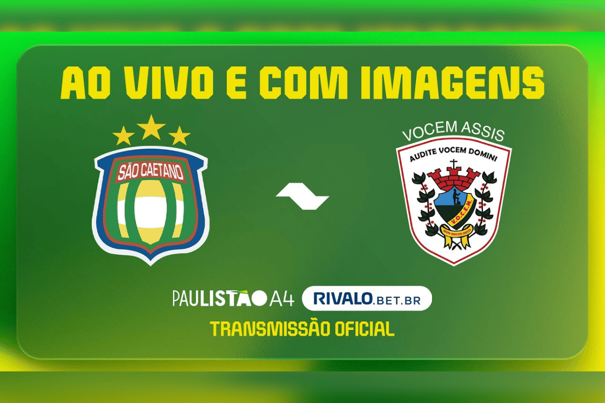 Futebol ao vivo: São Caetano X Vocem | Rodada 15 | Paulistão A4 | 15:00