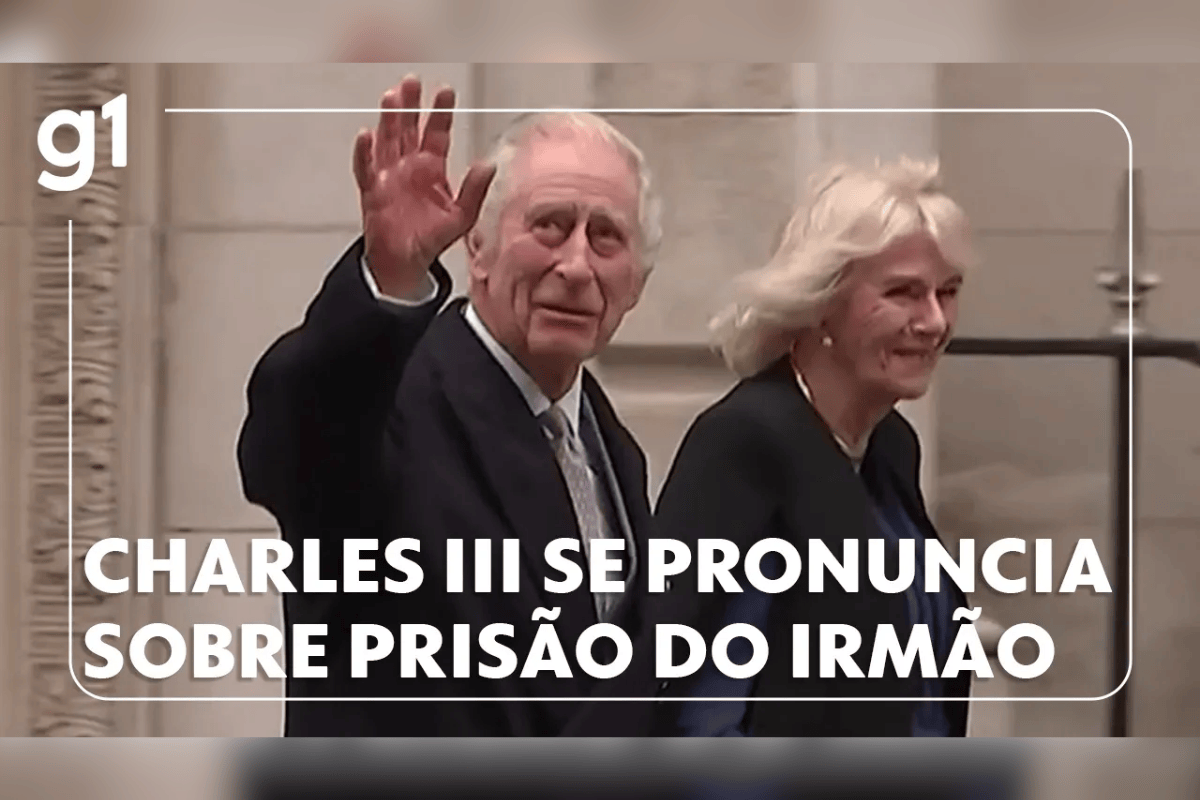 Rei Charles III diz que recebeu notícia sobre prisão de Andrew com 'preocupação'